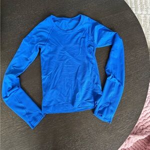 Blue Swiftly waist length Swiftly Long Sleeve Women's Top